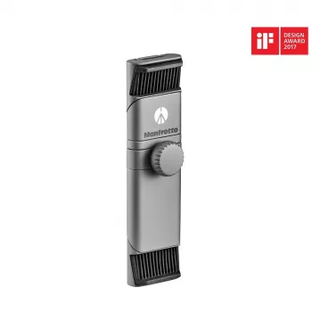 Manfrotto MTWISTGRIP universalus išmaniojo telefono laikiklis su Twist-Lock užraktu, aliuminis, juodas/pilkas