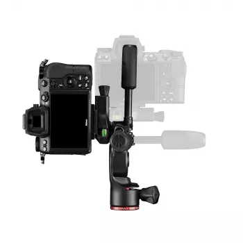 Manfrotto MH01HY-3W 3 krypčių hibridinė trikojo galvutė, technopolimeras, 6 kg keliamoji galia, Arca-Swiss greito atleidimo sistema, juoda