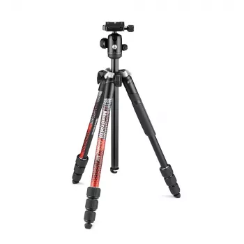 Manfrotto MKELMII4RD-BH Element MII 4 sekcijų aliumininis trikojis su rutuline galvute, raudonas