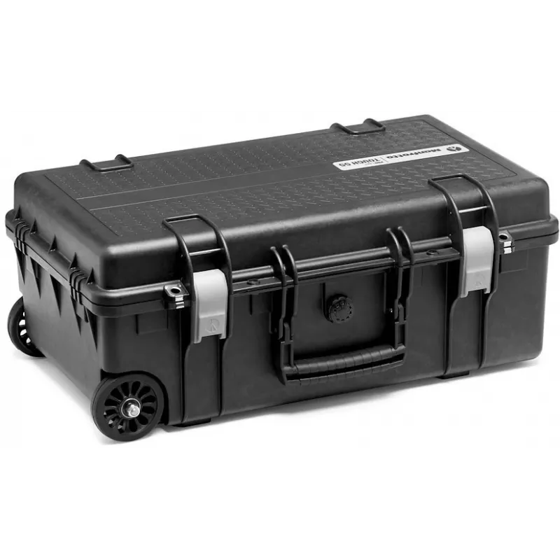 Manfrotto Pro Light Reloader Tough H-55 kietas fotoįrangos dėklas, IP67 atsparus vandeniui ir dulkėms, TSA spyna, rankinio bagažo dydžio, juodas