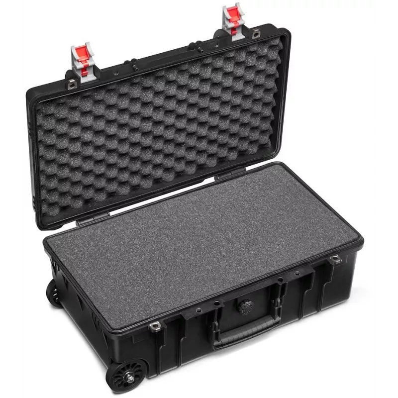 Manfrotto Pro Light Reloader Tough H-55 kietas fotoįrangos dėklas, IP67 atsparus vandeniui ir dulkėms, TSA spyna, rankinio bagažo dydžio, juodas