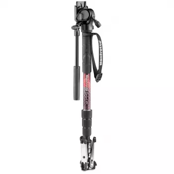 Manfrotto Element MII vaizdo monopadas su 400 Series skysčių galvute, aliuminis (MVMELMIIA4LIVE)