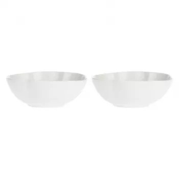 LA PORCELLANA BIANCA 2 didelių apvalių dubenų rinkinys Villadeifiori - baltas, 23 cm
