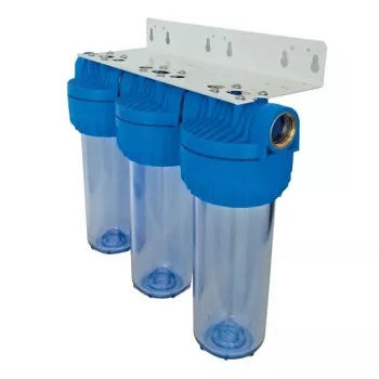 Senior Plus 3P BX vandens filtro korpusas 3/4 inch BSP su permatomu indu 9 3/4 inch kasetėms
