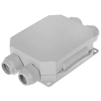 RAYTECH Ready-Box IP68 3 krypčių sujungimo dėžutė, 3 polių varžtiniai gnybtai, 2,5 mm², 450 V, 24 A, polipropilenas, juoda