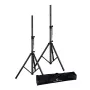 Soundsation SPST-SET70 BK garsiakalbių stovų rinkinys – trikojis pora su nešiojimo krepšiu, 1000–1800 mm aukštis, 50 kg keliamoji galia, 35 mm stulpelis, juoda