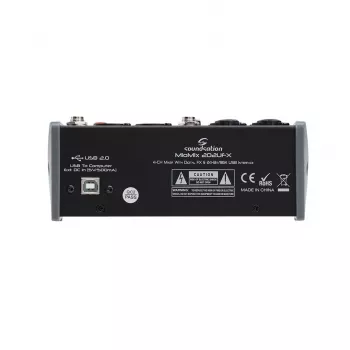 Soundsation MIOMIX-202UFX 2 kanalų analoginis maišytuvas su USB garso sąsaja ir 16 skaitmeninių efektų