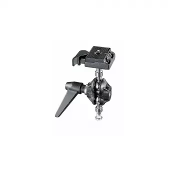Manfrotto 155RC dviejų ašių tripodo galvutė su greito atleidimo plokštele, 6 kg keliamoji galia, 360° pasukimas, aliuminis, juoda