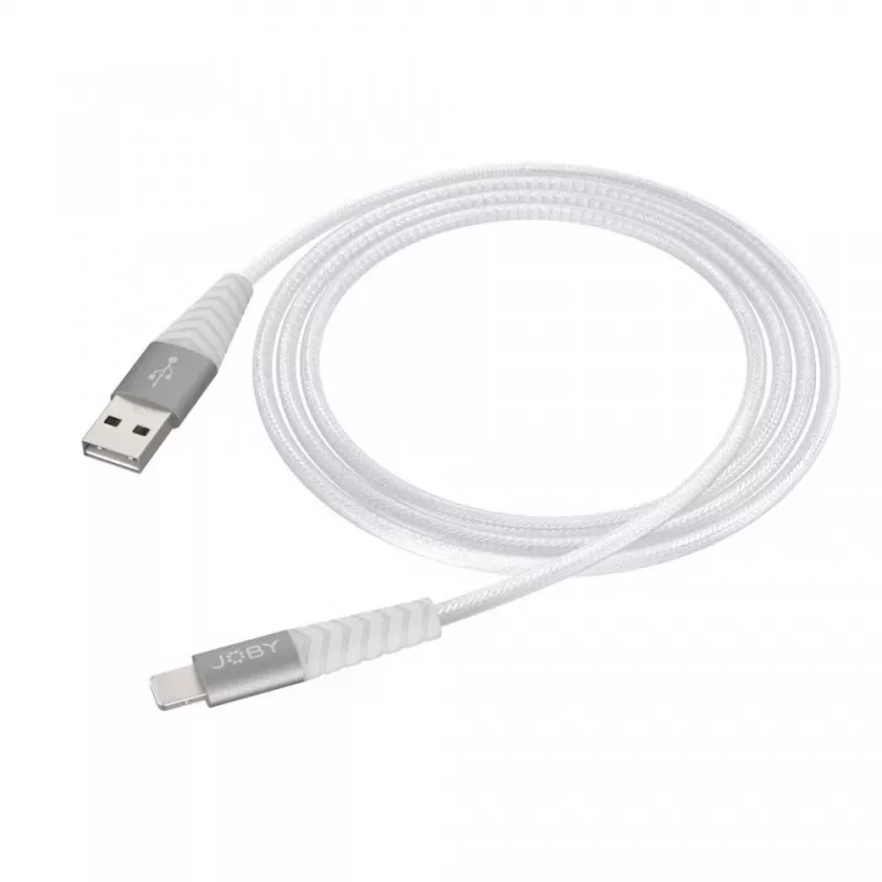 JOBY įkrovimo ir sinchronizavimo Lightning kabelis, 1,2 m, baltas (JB01812-BWW)