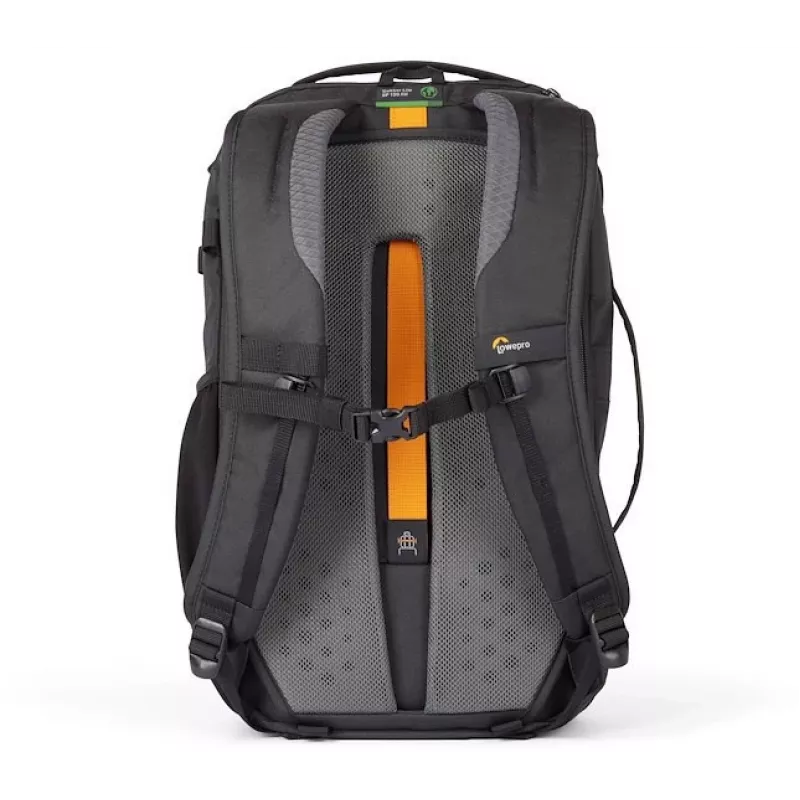 Lowepro Trekker LT BP 150 AW foto kuprinė, juoda, 20L, perdirbto audinio, galinė prieiga, AW dangalas, skyriai nešiojamam kompiuteriui ir planšetei, trikojo tvirtinimas