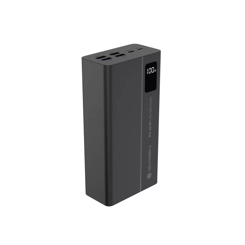 GoGEN PB400001 Power Bank 40000 mAh USB-C PD 20W juodos spalvos