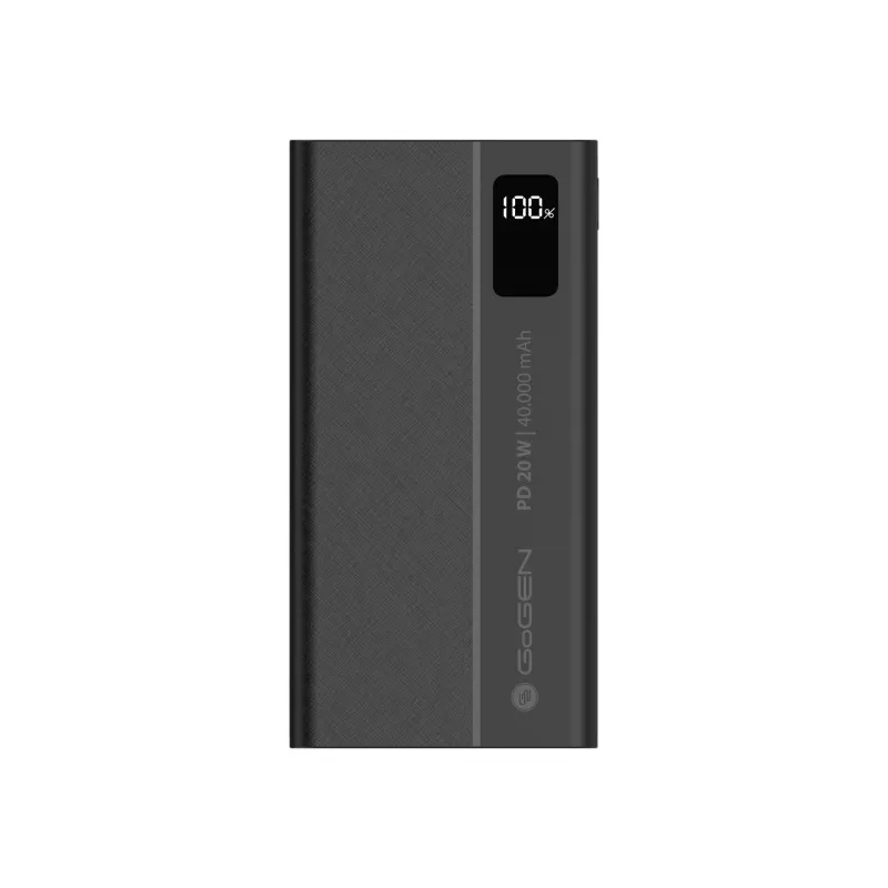 GoGEN PB400001 Power Bank 40000 mAh USB-C PD 20W juodos spalvos