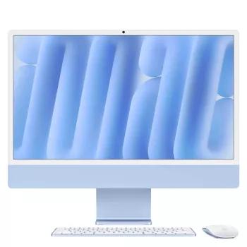 Apple iMac 24 inch mėlynas M4 8 branduolių CPU 8 branduolių GPU 16GB RAM 512GB SSD vokiška klaviatūra