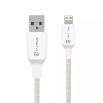 Tactical Stitch Thread USB-A – Lightning kabelis, 1 m, baltas