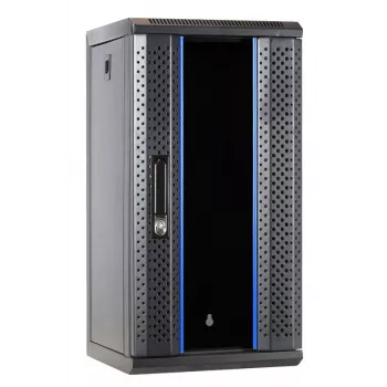 DSIT DS10-3312 12U 10 colių sieninis serverių kabinetas su stiklo durimis, 312x310x618 mm, juodas