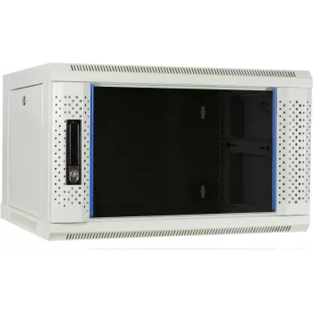 DSIT DS6406W 6U sieninis serverio spintelis su stiklo durimis, baltas, 600 x 450 x 367 mm