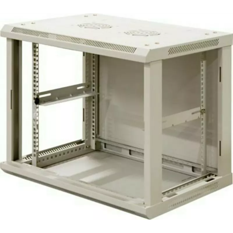DSIT DS6406W 6U sieninis serverio spintelis su stiklo durimis, baltas, 600 x 450 x 367 mm