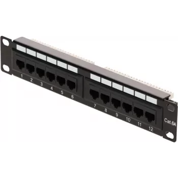 DSIT 10 colių 12 prievadų UTP CAT 6a pataisų skydelis DS-10Patch6a-12UTP