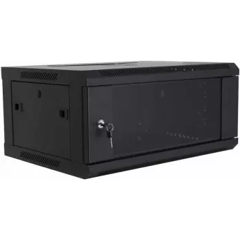 DSIT DS6404 4U sieninis serverio spintos su stiklo durimis, 600x450x280 mm, juoda