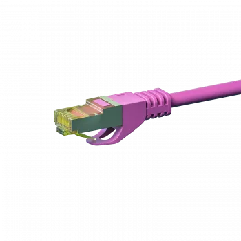 DSIT Cat.7 S/FTP (PiMF) RJ45 tinklo jungiamasis laidas, rožinis, 0,50 m