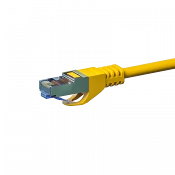 DSIT CAT 6a S/FTP LSOH 0,5 m geltonas jungiamasis laidas