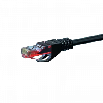 DSIT CAT6 tinklo kabelis U/UTP 0,5 m juodas, 100% varis (DC-60-005)