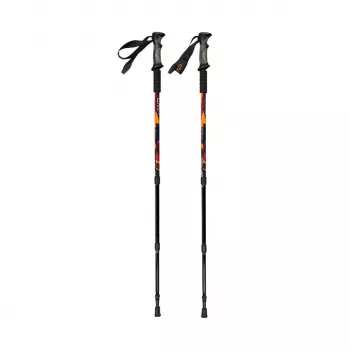 CMP Bern 3 sekcijų žygio lazdos, aliuminis 7075, juodos/oranžinės spalvos, 65-135 cm