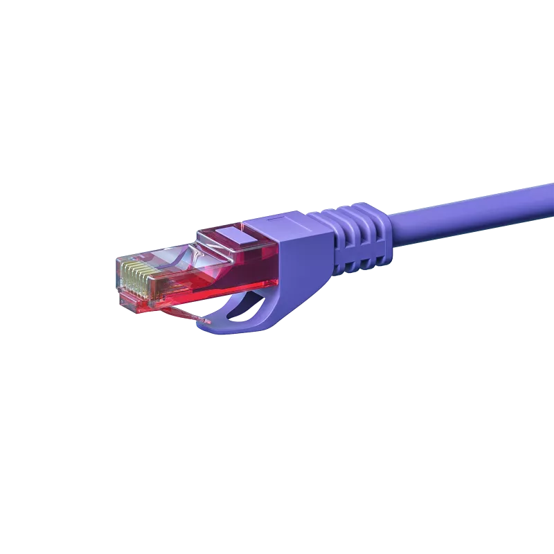 DSIT CAT6 U/UTP tinklo jungiamasis laidas, 3m, violetinis, 100% varis (DC-68-030)
