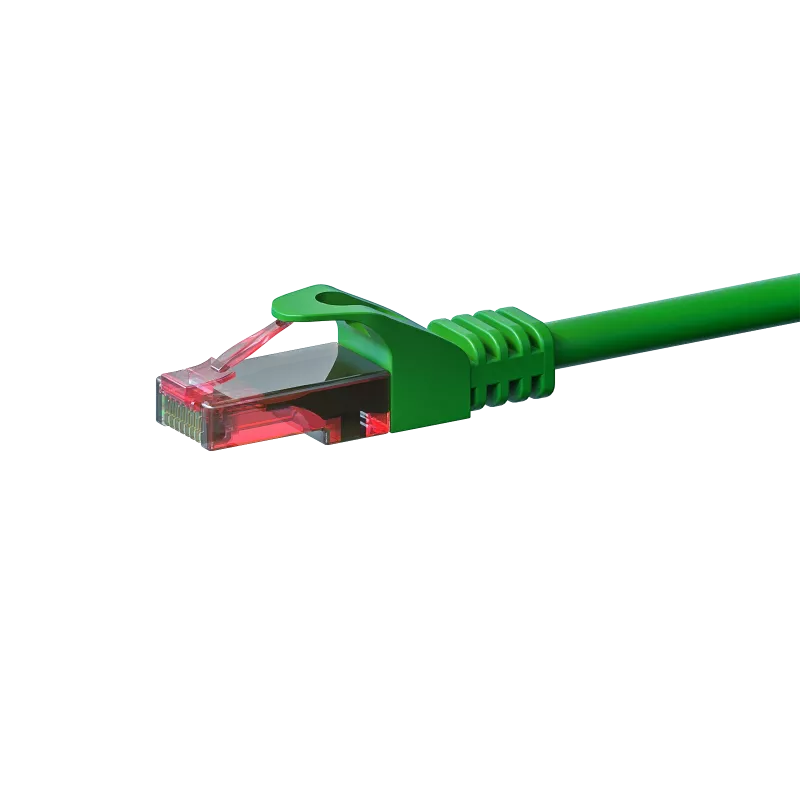 DSIT CAT6 U/UTP Ethernet Patch Cable, 20m, žalia, 100% vario, RJ45, Snagless, Gigabit