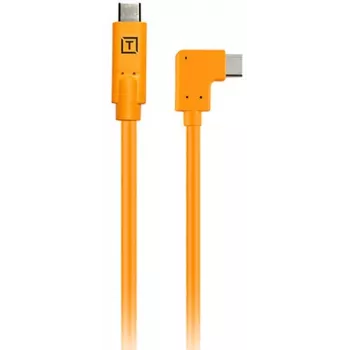 Kampinis USB-C–USB-C laidas fotografavimui prijungus prie kompiuterio (tethering) Tether Tools TetherPro 50 cm, Orange (CUCRTC1-ORG)