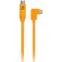 Kampinis USB-C–USB-C laidas fotografavimui prijungus prie kompiuterio (tethering) Tether Tools TetherPro 50 cm, Orange (CUCRTC1-ORG)