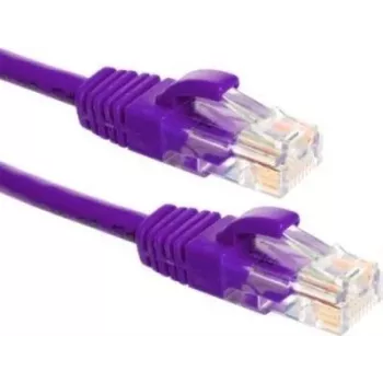 DSIT CAT6a tinklo kabelis 100% varis - U/UTP - 2 metrai - violetinis (DC-U6A8-020)