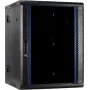 DSIT DS6622-DOUBLE 22U reversibilus sieninis serverių kabinetas su stiklo durimis, 600 x 600 x 1100 mm, juodas