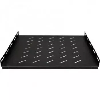 DSIT Heavy-Duty fiksuota lentyna 1U, 100kg apkrova, 600mm gylio serverių spintoms, juoda