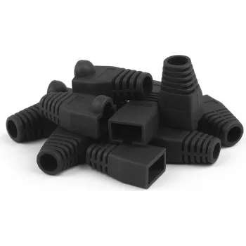 DSIT DANICOM RJ45 įtempimo mažinimo gaubtas, juodas, 10 vnt. (DC-RJ45-BOOT-BLACK-10PCE)