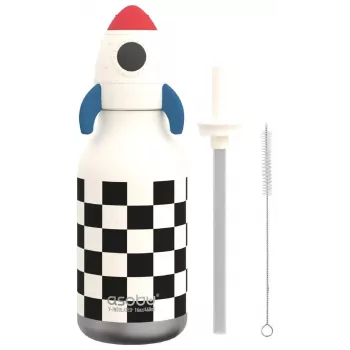 Asobu Bestie Rocket 460 ml vaikiškas termosas iš nerūdijančio plieno su nesandariu snapeliu ir nešimo rankena