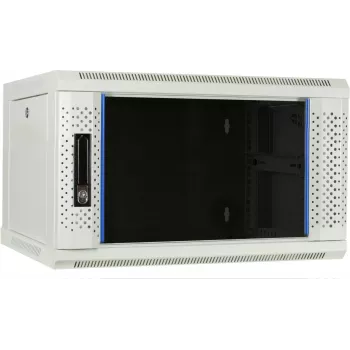 DSIT DS6404W sieninis serverio spintos korpusas su stiklo durimis, baltas, 600x450x280 mm, 6U
