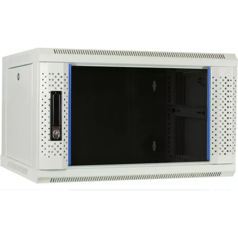 DSIT DS6404W 4U sieninis serverių spintelė su stiklinėmis durelėmis, 600 x 450 x 280 mm, balta