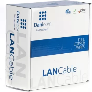 DSIT DANICOM CAT5e FTP 100m lauko Solid PE juoda Gigabit kabelis