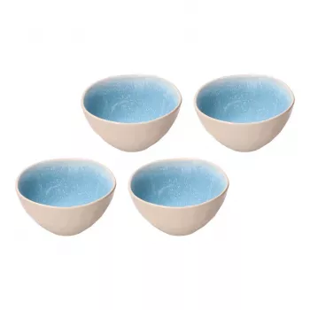 ROSE&TULIPANI Concerto Fuse Azzurro 4 vnt. vidutinių dubenėlių rinkinys, 15 cm