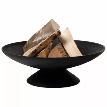 Fire Bowl L ketaus lauko židinys, 60 cm apvalus, medienai ir anglims, juodas