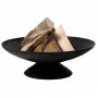 Fire Bowl L ketaus lauko židinys, 60 cm apvalus, medienai ir anglims, juodas