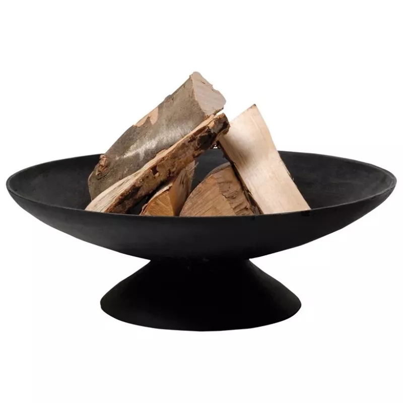 Fire Bowl L ketaus lauko židinys, 60 cm apvalus, medienai ir anglims, juodas