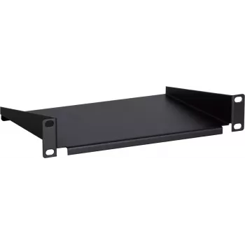 DSIT DS-FH10 10 colių 1U fiksuota lentyna serverių spintoms, juoda, 250 x 136 x 44 mm