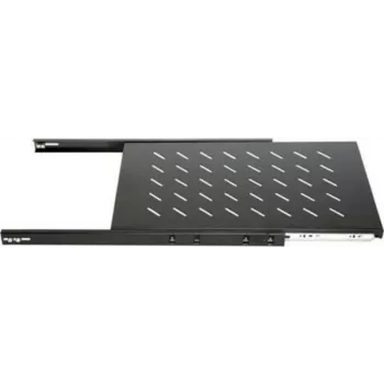 DSIT DS-UH60 1U ištraukiamoji lentyna stelažui, 18 kg apkrova, 450 mm gylis, juoda