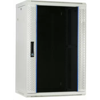 DSIT DS6418W 18U sieninis serverių kabinetas su stiklinėmis durimis, 600x450x900 mm, baltas