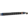 DSIT DS-8PDU-PE 19 inch stovo PDU, 8 Schuko lizdai, 16A, 2m laidas, juoda