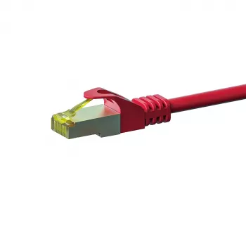 DSIT Cat.7 S/FTP PiMF RJ45 tinklo kabelis, raudonas, 50 m (DC-75-500)