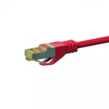 DSIT Cat.7 S/FTP PiMF RJ45 tinklo kabelis, raudonas, 50 m (DC-75-500)