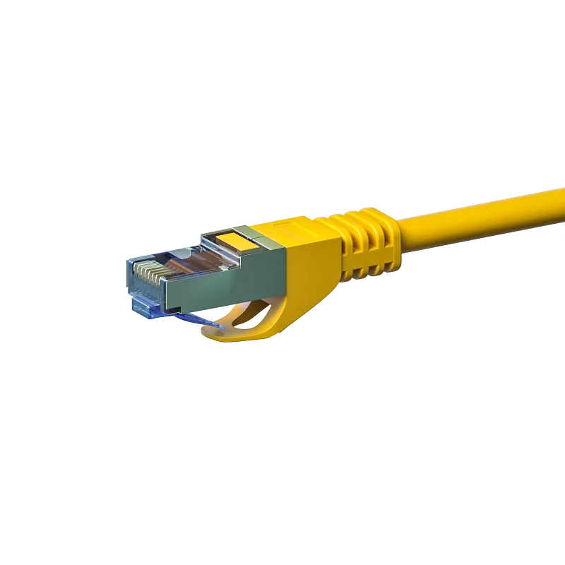 DSIT CAT 6a S/FTP LSOH tinklo jungiamasis kabelis, 1,5 m, geltonas